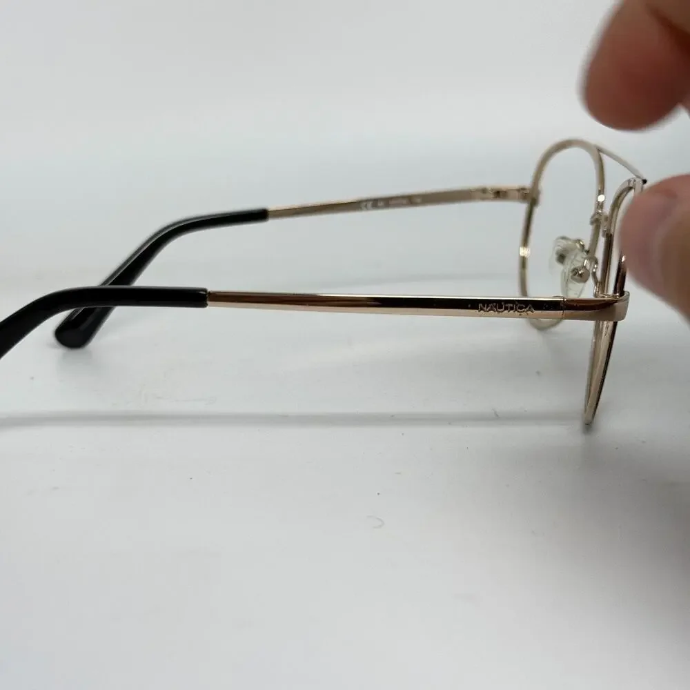 Nautica NLS6008 003 Black Gold‎ Eyeglasses Frames 57-16 H19627